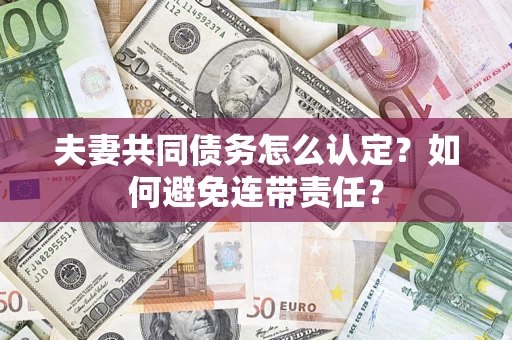 北京夫妻共同债务怎么认定？如何避免连带责任？