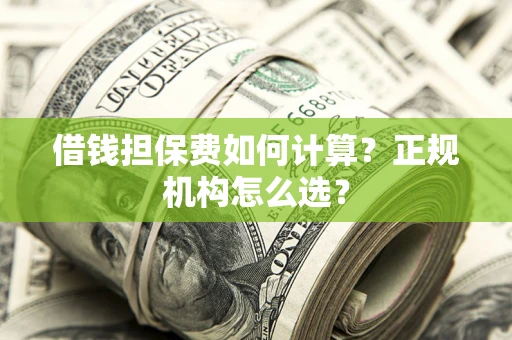 北京借钱担保费如何计算？正规机构怎么选？