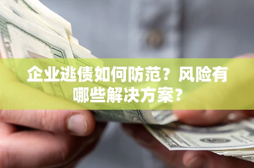 北京企业逃债如何防范？风险有哪些解决方案？