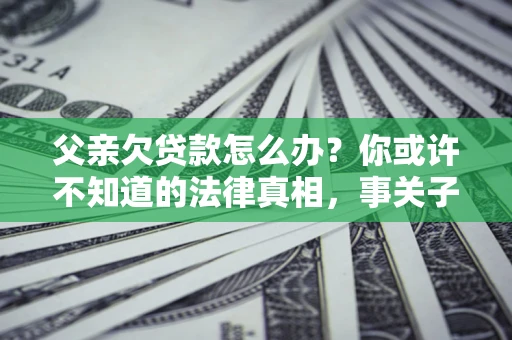 北京父亲欠贷款怎么办？你或许不知道的法律真相，事关子女未来