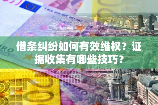 北京借条纠纷如何有效维权？证据收集有哪些技巧？